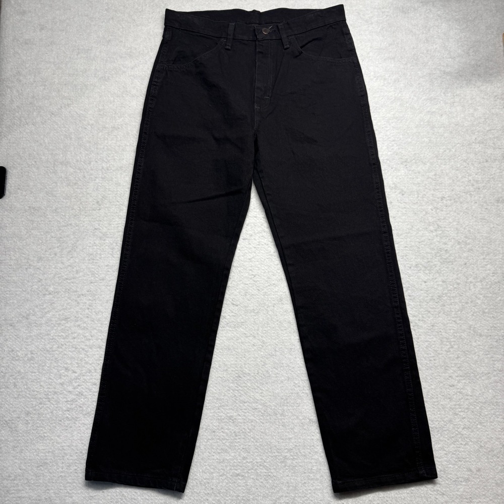 NWT Wrangler Rustler Jeans Black Regular Fit Straight Leg Cotton Men's 33x30